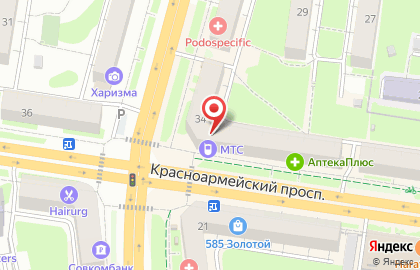 Деньги сразу на Красноармейском проспекте на карте