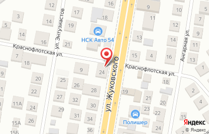 Гостиница Эдельвейс в Заельцовском районе на карте