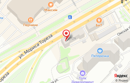 Салон связи Терминал 7 на улице Мориса Тореза на карте