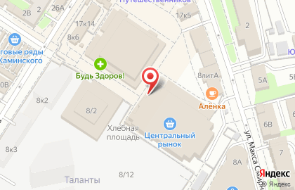 Киоск по продаже фастфудной продукции в Центральном районе на карте