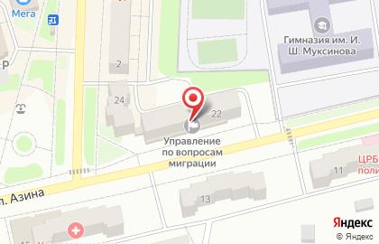 Ювелирный салон Ювелирцентр на улице Азина на карте