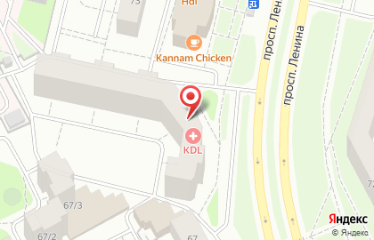 Клинико-диагностическая лаборатория KDL на проспекте Ленина на карте