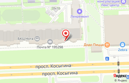 Банкомат СберБанк на проспекте Косыгина, 28 к 1 на карте