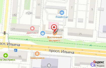 Кафе Восточный экспресс на проспекте Ильича на карте