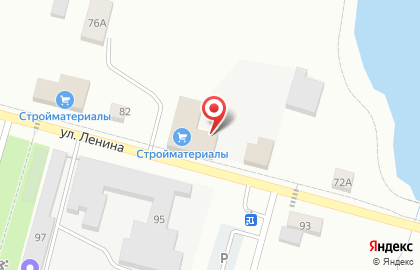 Продовольственный магазин на улице Ленина на карте
