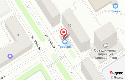 Продовольственный магазин Теремок в Центральном районе на карте