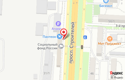 Управление пенсионного фонда России в Ленинском районе на проспекте Строителей на карте