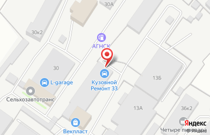 Компания АВТОПОКРАСКА 33 в Октябрьском районе на карте
