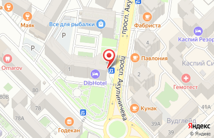 Супермаркет Нур в Каспийске на карте