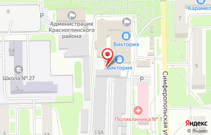 Хлебный магазин в Красноглинском районе на карте