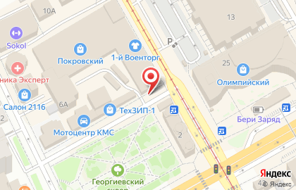 Киоск фастфудной продукции в Центральном районе на карте