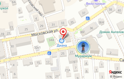 Продуктовый магазин Диана на Московской улице на карте