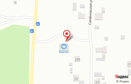 Продуктовый магазин на Семёновской улице на карте