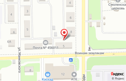 Чебаркульская птица в Челябинске на карте