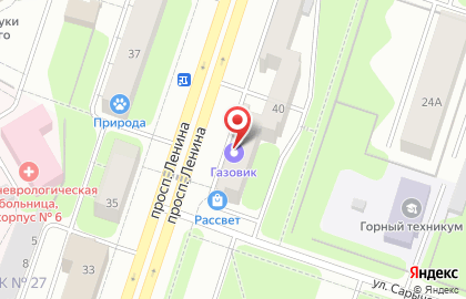 Магазин газового оборудования Газовик на проспекте Ленина на карте