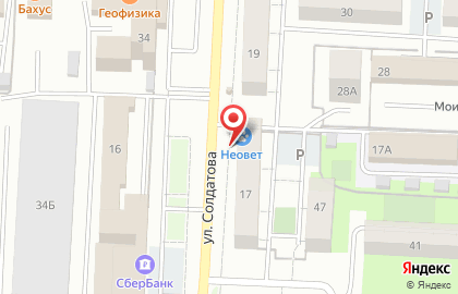 Ветеринарная клиника Неовет на улице Солдатова на карте
