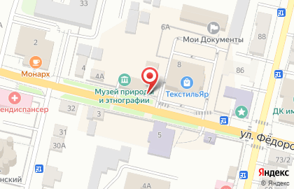 Ковровский историко-мемориальный музей на Фёдорова, улица на карте