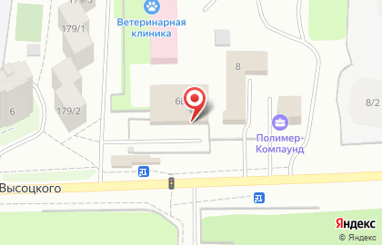 Автокомплекс ГасГараж на улице Высоцкого на карте
