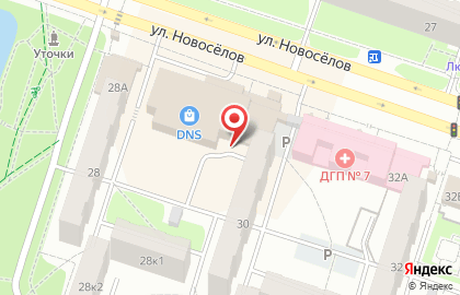 Магазин тюля и штор тюля и штор на улице Новосёлов на карте