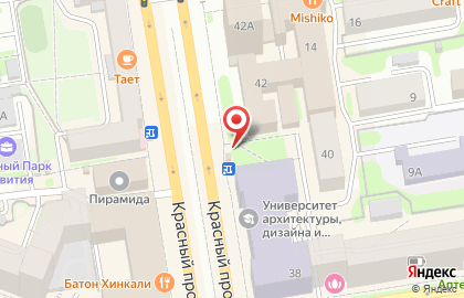 Банкомат СберБанк на Красном проспекте, 38 к 1 киоск на карте