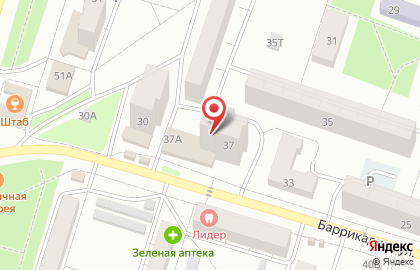 Магнит на Баррикадной улице на карте