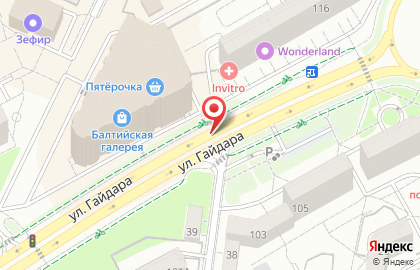 Радов на улице Гайдара на карте