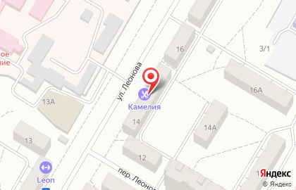 Парикмахерская-салон Камелия на улице Леонова на карте