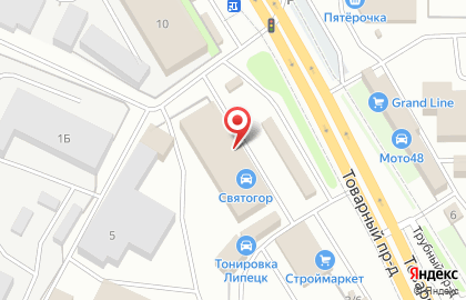 Магазин автозапчастей в Липецке на карте