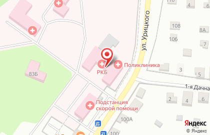 Поликлиника Истринская районная клиническая больница на улице Урицкого, 83 в Истре на карте