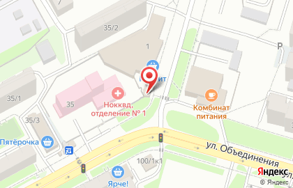 Киоск по продаже фруктов и овощей в Новосибирске на карте