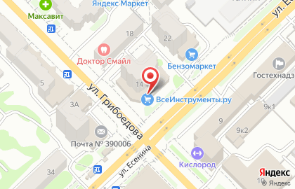 Садово-инструментальный магазин Левша на улице Грибоедова на карте