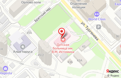 Больница Детская городская клиническая больница им. В.М. Истомина в Хабаровске на карте