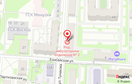 Республиканский наркологический диспансер на улице Тунакова на карте