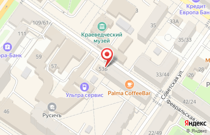 Хлебный рай на Февральской улице на карте
