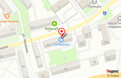Супермаркет Пятёрочка на улице Обнорского на карте