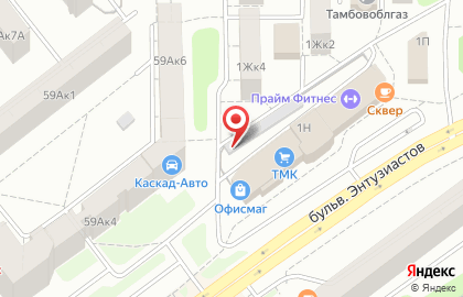 Служба проката инструментов на бульваре Энтузиастов на карте