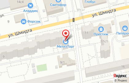 Компания МетизТорг на улице Шмидта на карте