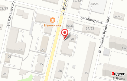 Строительная компания Стройсити на улице Мусоргского на карте