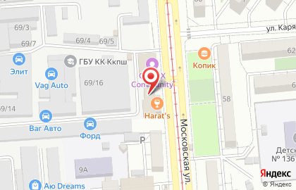 Магазин товаров смешанного типа на ​Московской, 69 на карте