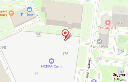 Автостоянка на ул. Тельмана, 37в на карте