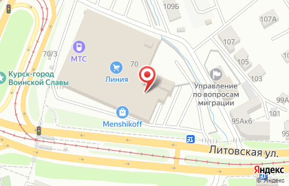 Банкомат Банк Москвы, Курский филиал на улице Энгельса на карте