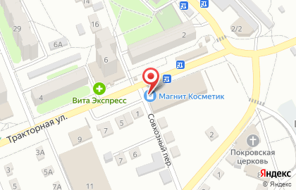 Магазин косметики и бытовой химии Магнит Косметик в Совхозном переулке на карте
