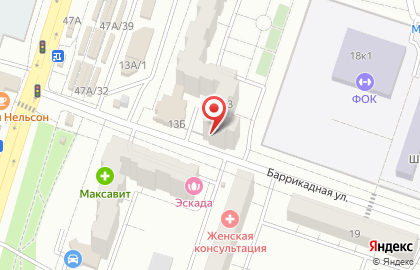 Аптечный пункт в Левобережном районе на карте