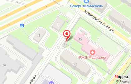Шиномонтажная мастерская на Комсомольской на карте