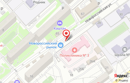 Магазин молочной продукции на Новороссийской улице на карте