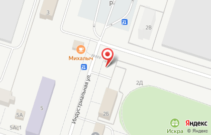 Продуктовый магазин на Индустриальной, 2г на карте