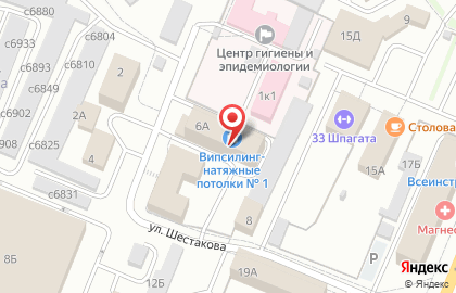Областной центр дезинфекции на улице Шестакова на карте