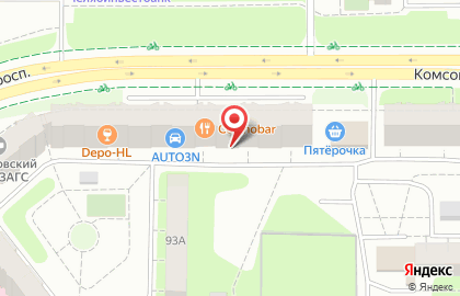 Салон Экспресс-оптика на Комсомольском проспекте на карте