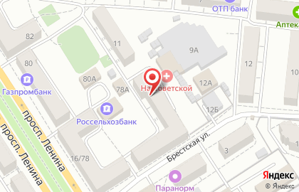 Банкомат Банк Возрождение, Барнаульский филиал на Брестской улице на карте