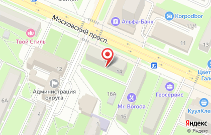Выбор на Московском проспекте на карте